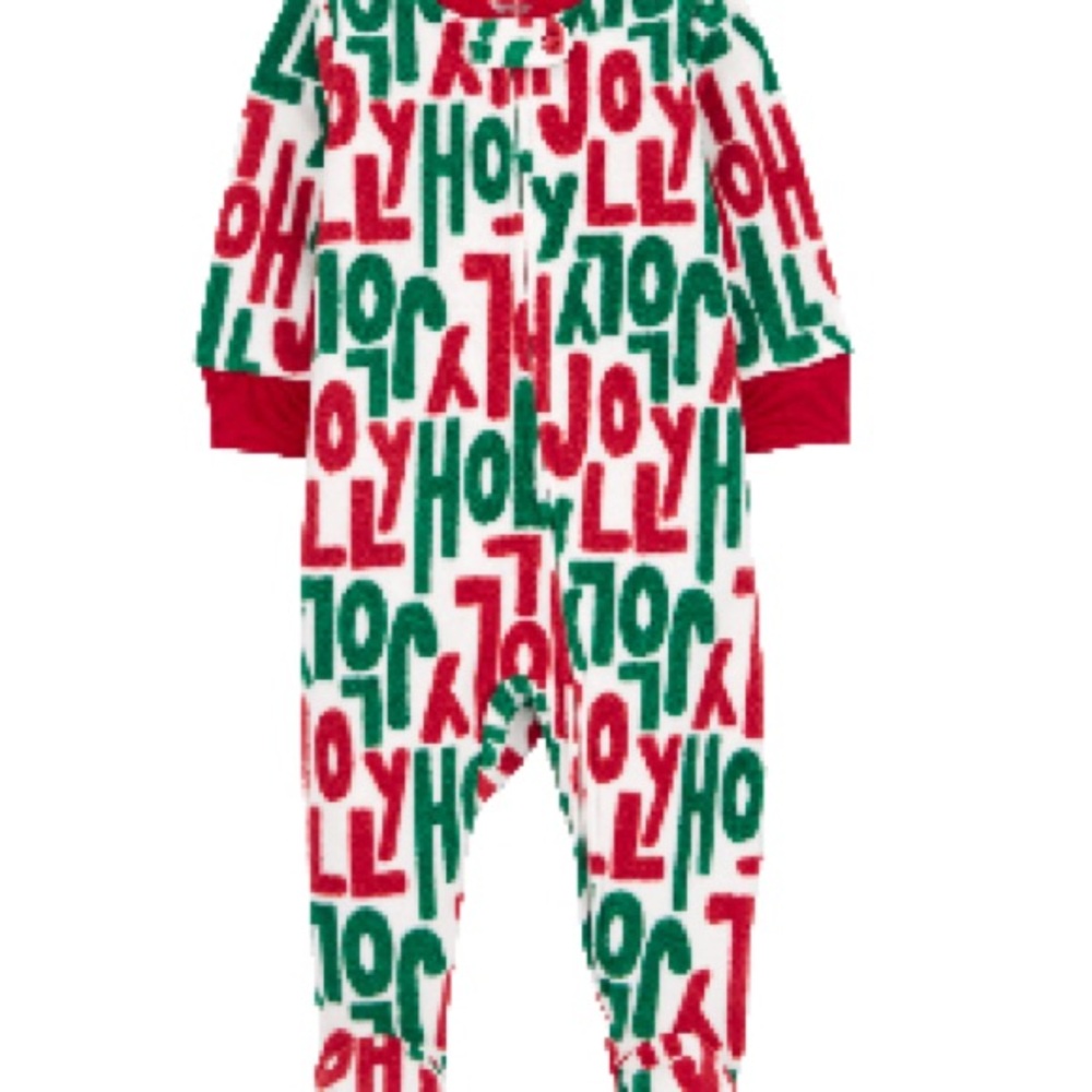 Carter's Red and Green Holiday Footie